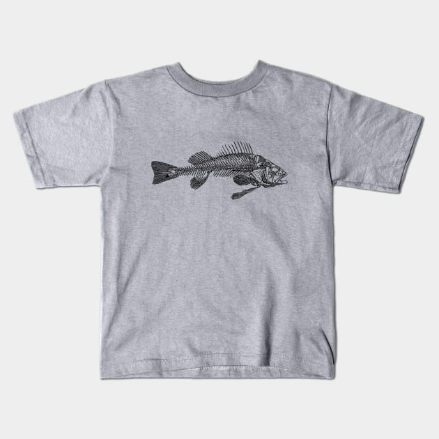 Fish skeleton. Kids T-Shirt by knolios